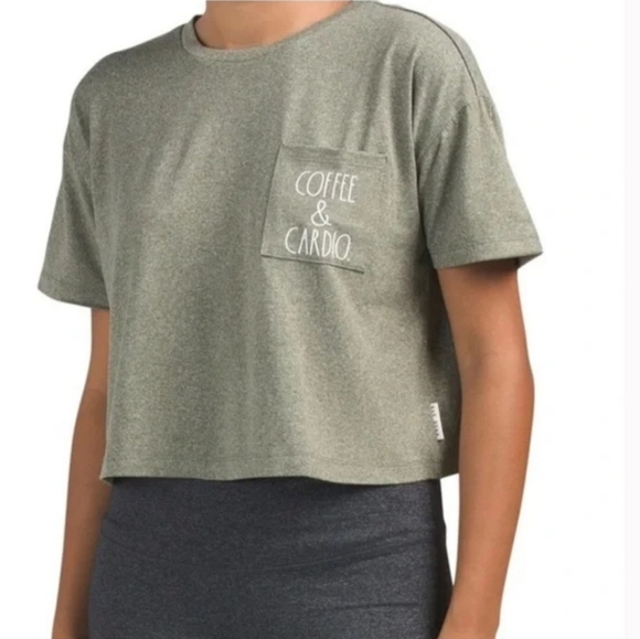 Rae Dunn Boxy Crop Top Size Large NWT - Picture 1 of 7